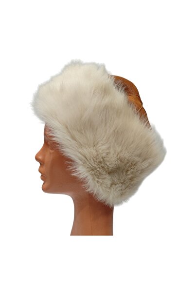 Zemheriden Genuine Leather and Fur Premium Börk Leather Beret