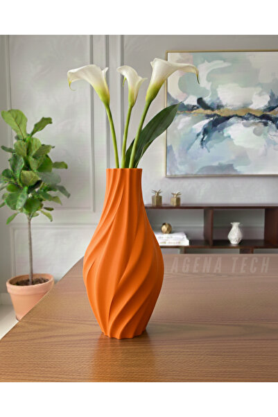 3D Modern Twist Spiral Vazo – Eviniz İçin Estetik Bir Dokunuş
