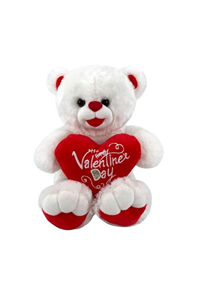 Party Magic 30cm Valentine Plush Bear with Heart – Soft Romantic Teddy Bear G...