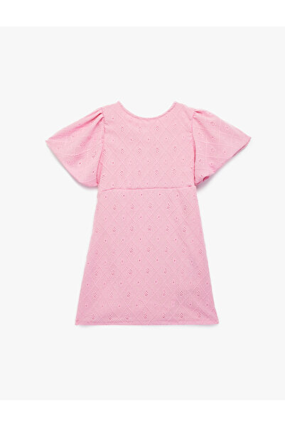 Koton Rochie cu mânecă scurtă, cu decolteu tip bicicletă, detaliu fundă și de...