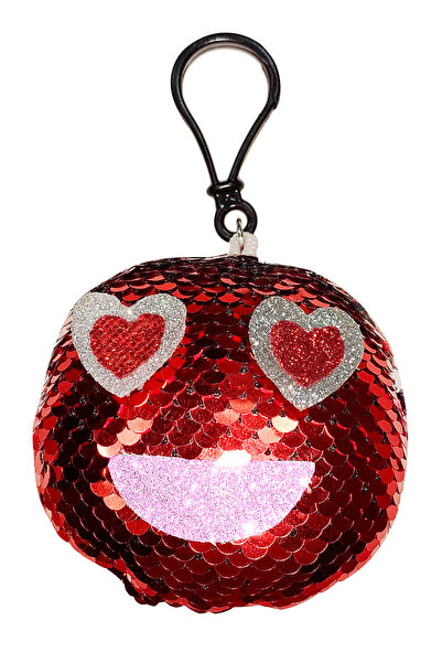Party Magic 12cm Assorted Valentine Sequins Keyrings – Sparkly Heart & Love C...
