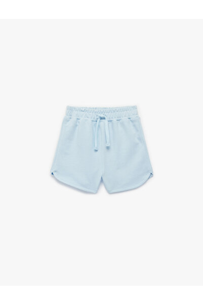 Koton Cotton Shorts with Pockets, Elastic Waist and Laces