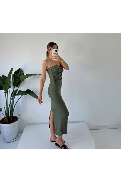 Sima Butik KADIN STRAPLEZ ELBİSE