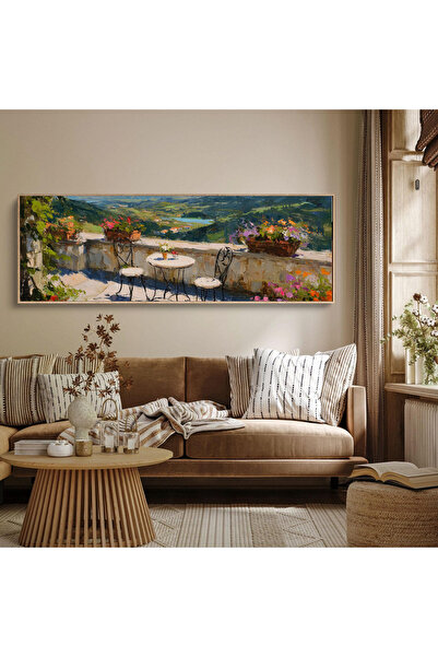 woodhomeworks Tek Parça Gerçek Ahşap Yatay Panorama Çerçeveli Tablo sanat