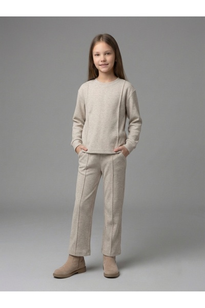 modakay kids Devojčina Selanik pletenje tkanina obična Gornji i donji deo