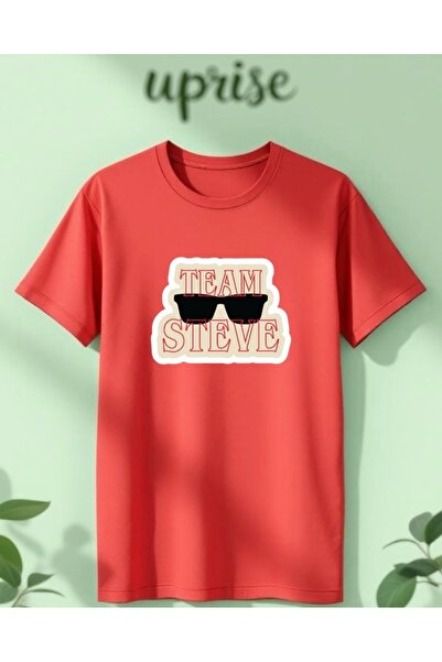 Vordevia Team Steve Stranger Things Printed Cotton Oversize T-Shirt