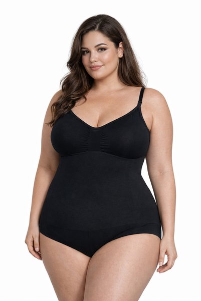FANLEY Women's Plus Size Corset Bodysuit – Wide Fit, Highly Stretchable, Firming, Comfortable Bodysuit for Daily Use