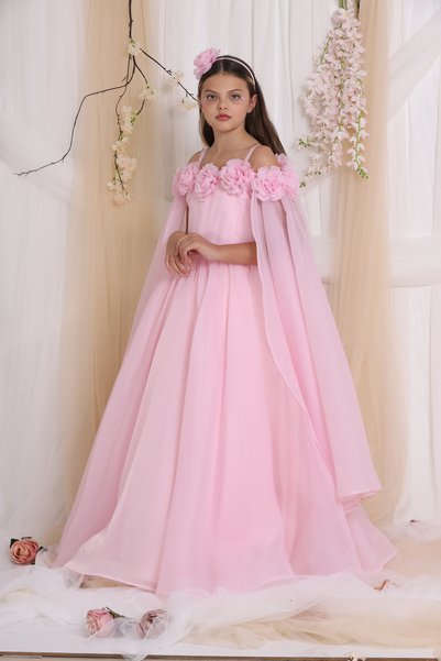SÜSLÜ PİNK KİDS Girl's Princess Gown Dress