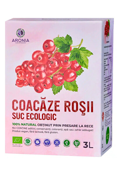 Aronia Charlottenburg Suc de Coacaze Rosii 100% si Ecologic la 3L