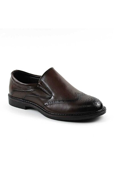 mm Men's shoes, with side elastic on both sides A1855-8-BROWN