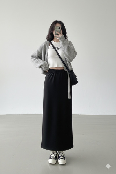 CNG MODA Scuba Buy Elastic Pencil Skirt