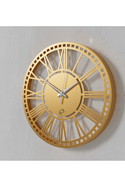 ┃Romexa Metal Duvar Saati 45 cm | Roma Rakamlı Modern Tasarım (DS-032)