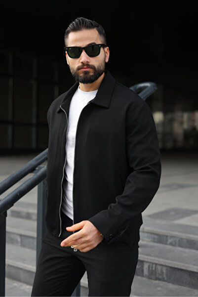 SEASON COAT Jachetă pentru bărbați, cu fermoar dublu, căptușeală subțire, cro...