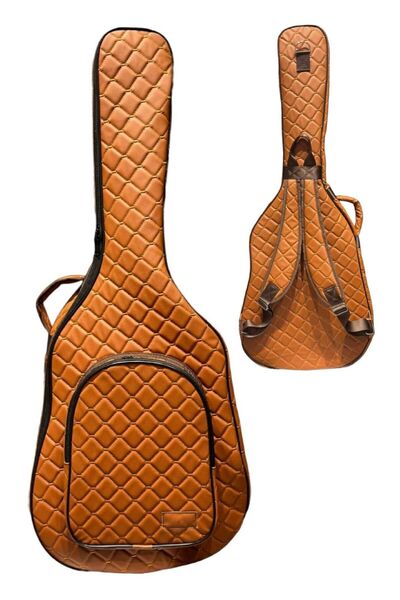 Erga Müzik Classic Guitar Bag-Case-Thick-Gi̇gbag-Brown Quilted-Artificial Lea...