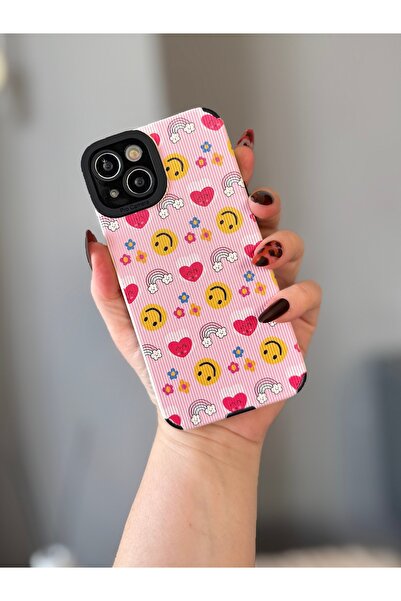 MİRAZ TASARIM حافظة هاتف آيفون 13 كاواي بتصميم إيموجي - تصميم جميل مع أشكال ق...