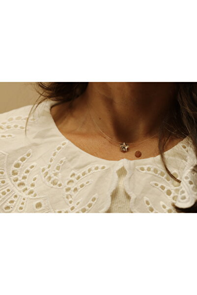 atellier47 Choker necklace with transparent, invisible thread, with Swarovski...