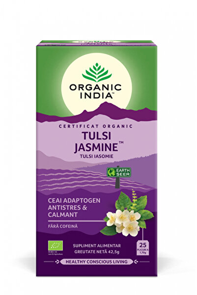 Organic India Ceai Tulsi (Busuioc Sfant) Iasomie Ceai Adaptogen Antistres Cal...