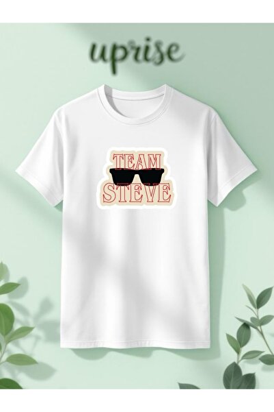 Vordevia Team Steve Stranger Things Printed Cotton Oversize T-Shirt