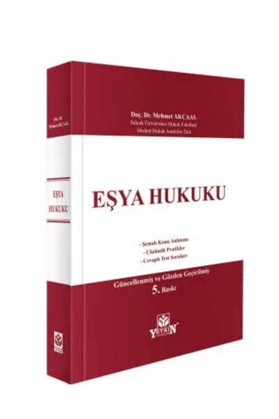 Yetkin Yayınları Eşya Hukuku - Şemalı Konu Anlatımı - Çözümlü Pratikler - Cevaplı Ters Soruları + Kraft Defter