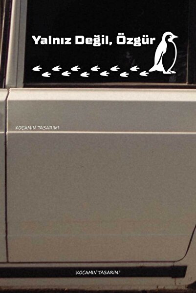 Kocamın Tasarımı Nihilist Penguen Sticker Yalnız Değil Özgür Penguen Araba St...