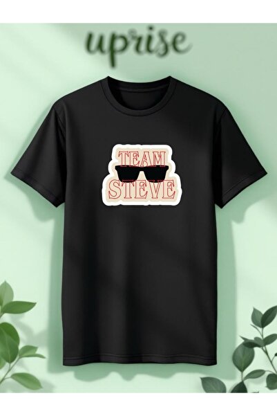 Vordevia تي شيرت تيم ستيف سترينجر ثينجز مطبوع من القطن قصة فضفاضة