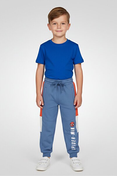 Disney بنطال رياضي للأطفال الصغار من سبايدرمان ومارفل، مطبوع عليه رسومات، لون...