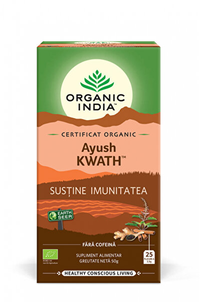 Organic India Ceai Tulsi (Busuioc Sfant) Ayush Kwath