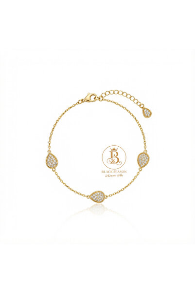 Black Season A delicate, flowing bracelet made of zircon.