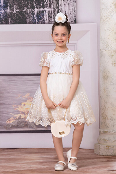 SÜSLÜ PİNK KİDS GIRL'S LACE DRESS