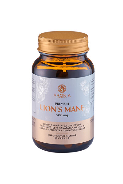 Aronia Charlottenburg Premium Lion s Mane (Ciuperca Coama Leului), 500 mg, 60...