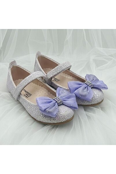 Guppy Kids Kız Çocuk Işıklı Fiyonk Detaylı Ortopedik Taban Babet