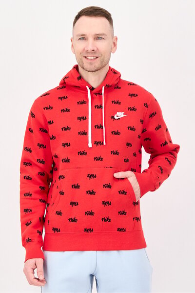 Nike Men Standard Fit Long Sleeve Outdoor Hoodie, Red