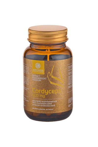 Aronia Charlottenburg Cordyceps la 500mg , 60 de capsule din ciuperca medicin...