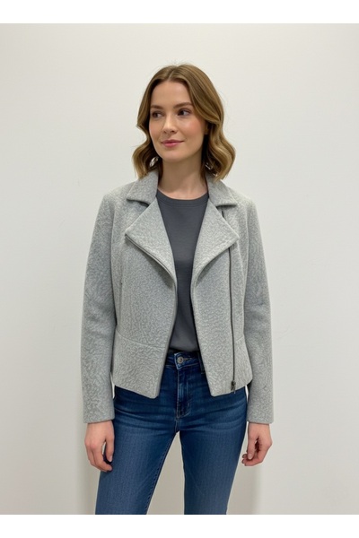 PAOLO FRAMINCO PF-055 KUZU DERİSİ AÇIK MAVİ KÜRK DERİ CEKET