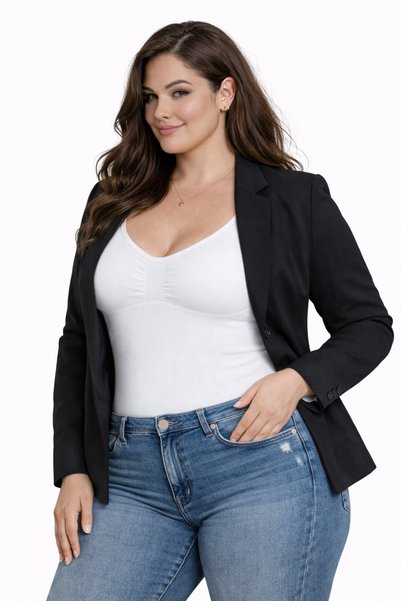 FANLEY Women's Plus Size Corset Bodysuit – Wide Fit, Highly Stretchable, Firming, Comfortable Bodysuit for Daily Use