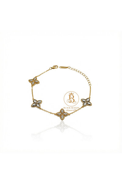 Black Season A delicate, flowing bracelet made of zircon.