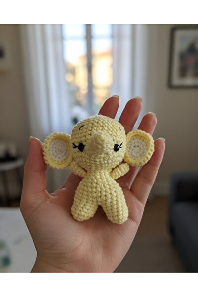 LUXIC CORE Handmade Amigurumi Lilac Elephant Keychain |   Knitted Elephant Fi...