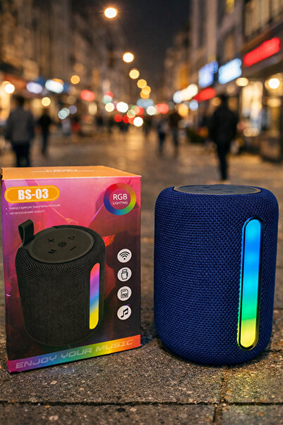 Yeşil Bilişim RGB IŞIKLI TAŞINABİLİR BLUETOOTH HOPARLÖR BASS