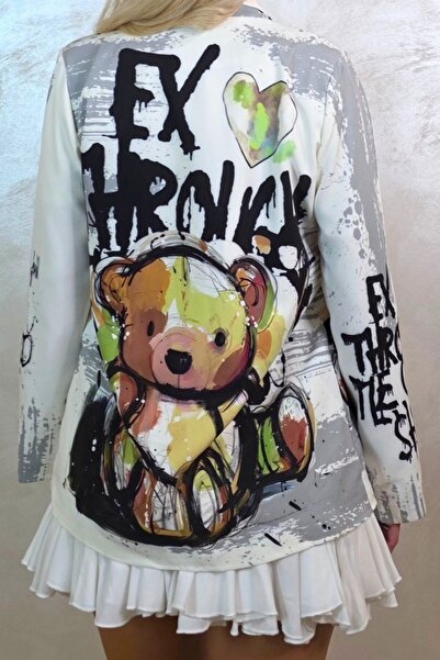 FashionForYou Jachetă de zi GRAFFITI, cu imprimeu pop-art, Mergi la magazin, ...