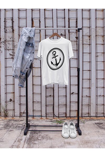 MG Anchor Printed Crew Neck Cotton Oversize Fit Unisex Tshirt
