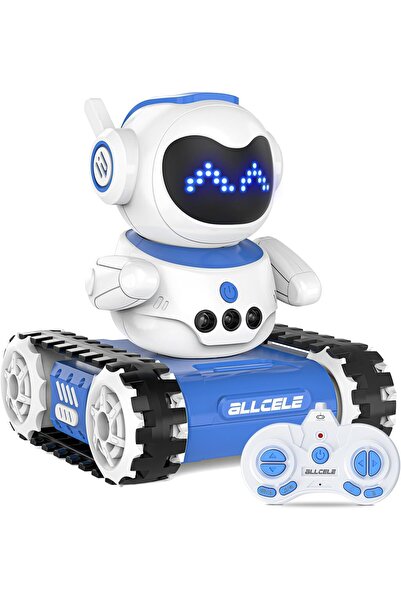 ALLCELE Robot Çocuk Oyuncağı, RC Robot Tank Oyuncağı ,LED Gözler ve Müzik Efe...