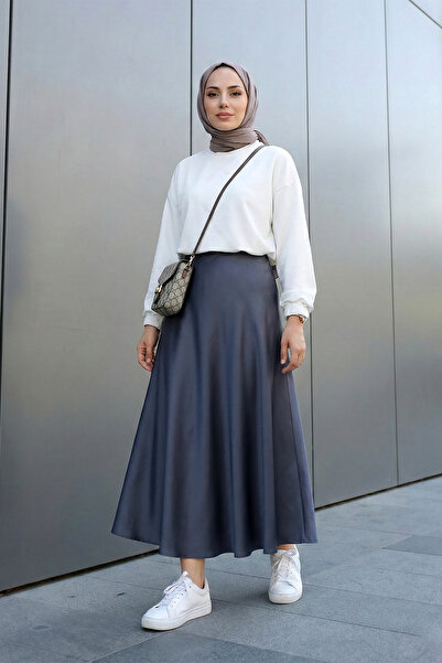 MODAQU Satin Skirt - Smoked