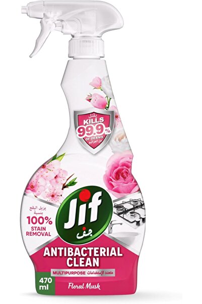Jif Antibacterial Clean Multipurpose Spray, Floral Musk, 100% Stain Removal, ...