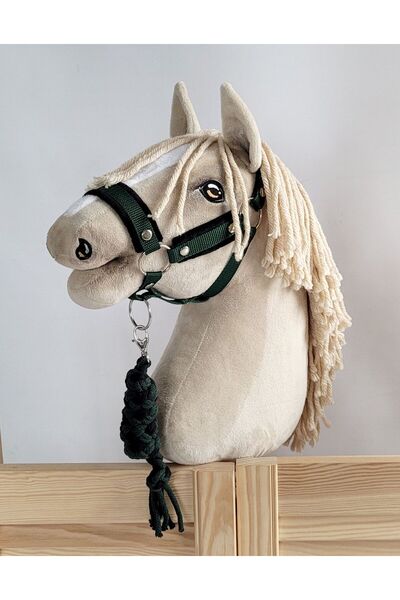 Other Set Hobby Horse: Căpăstru A3 cu blană neagră + lesă din frânghie - negr...