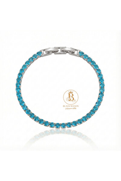 Black Season Tennis bracelet - sky blue - 6 mm |