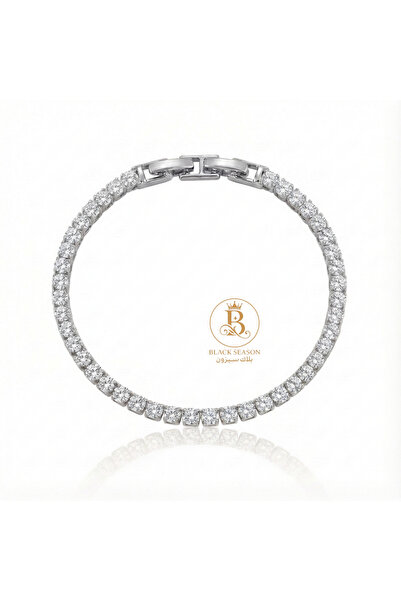 Black Season Tennis bracelet - white gold - 6 mm |