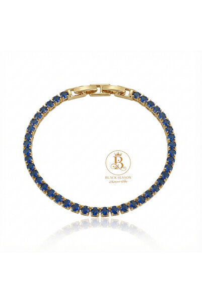Black Season Tennis bracelet - blue - 6 mm |
