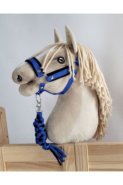 Other Set Hobby Horse: Căpăstru A3 cu blană neagră + lesă din frânghie - negr...