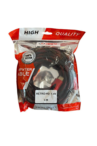 Retro 5 Metre HDMI Kablo – Bakır Korumalı, Uzun Mesafe Yüksek