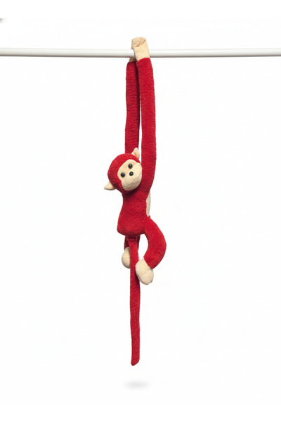 Velura Elleri Yapışan Oyun Ve Uyku Arkadaşı Peluş Maymun Oyuncak Sarılan Maymun